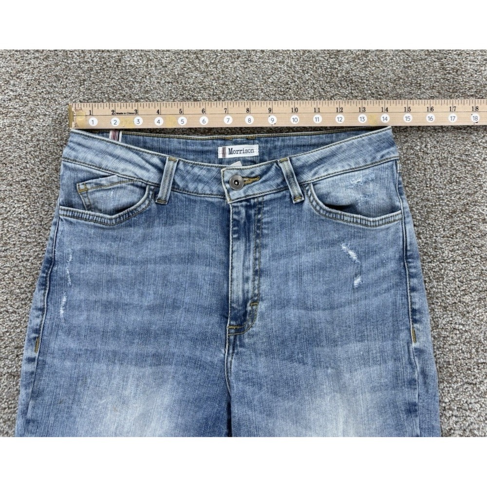 Morrison Bootcut Jeans Womens 29 Blue Rock-Star Stargazer Distressed Light Wash - Picture 11 of 14